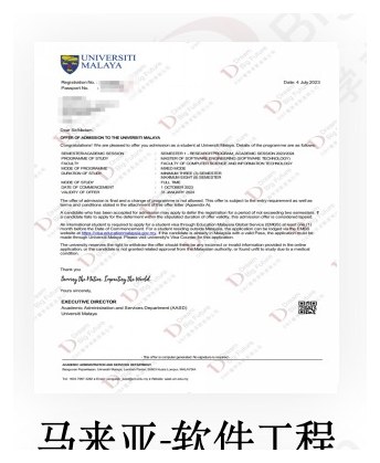 马来亚大学软件工程录取结果脱敏图